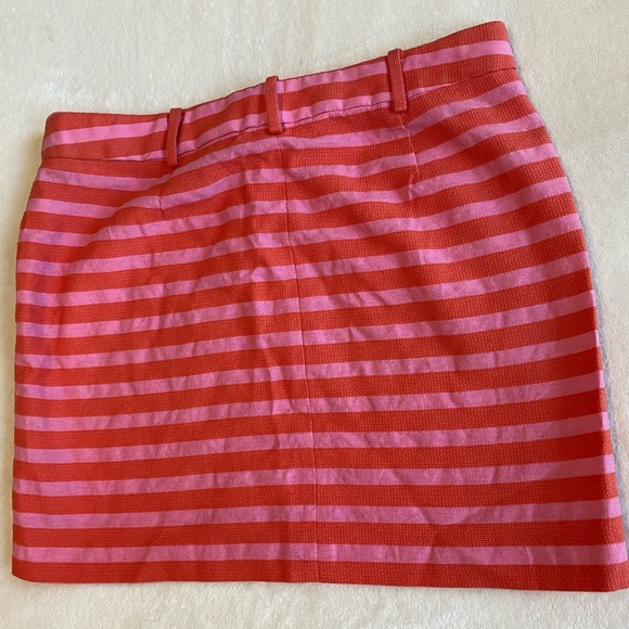 J.Crew Womens Pink and Red Striped Mini Skirt Size 8 - Picture 4 of 11